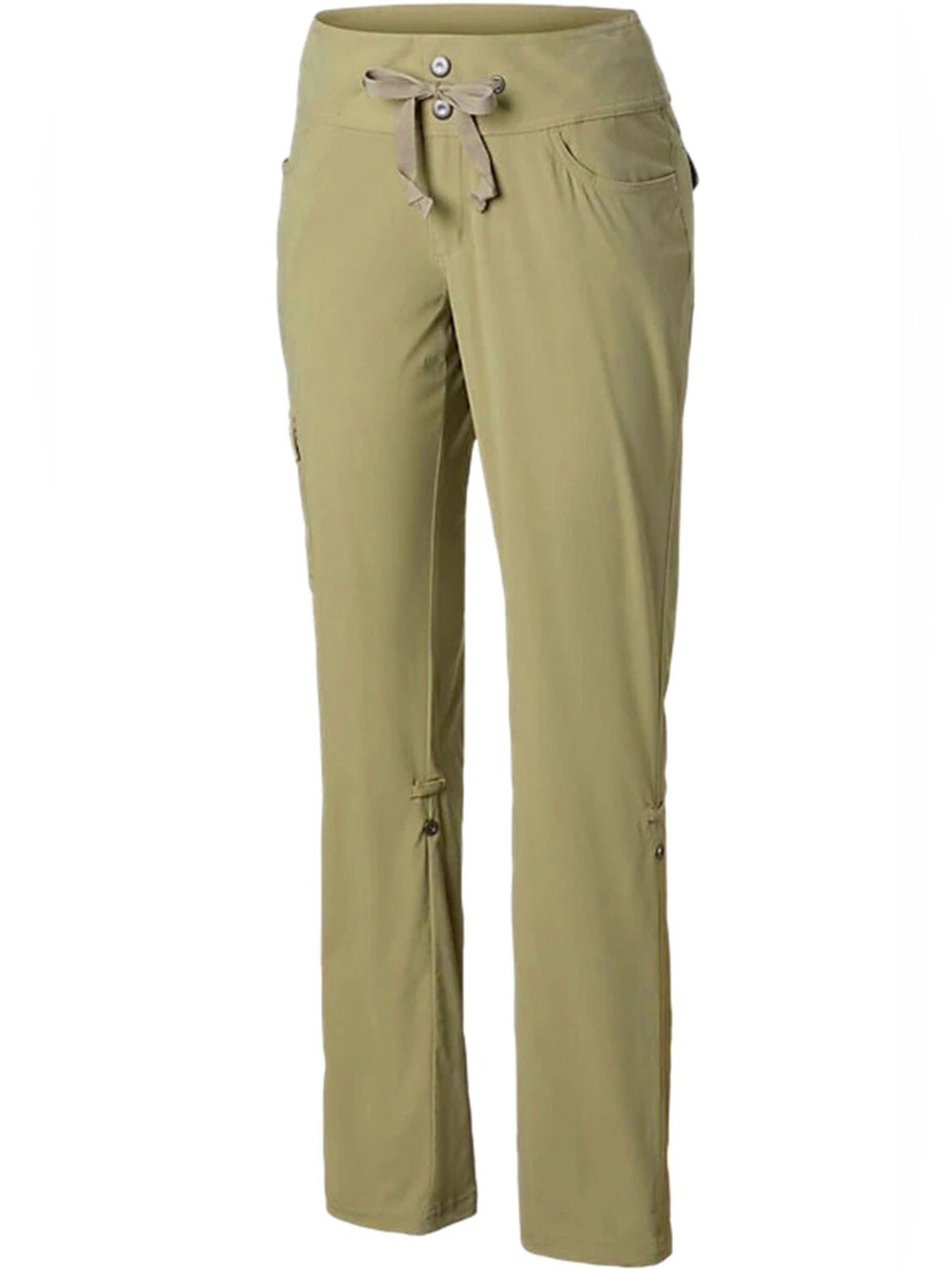 Columbia Women's Size 14 Long City Slickerz II Roll-Up Pant, Olive Slim Fit